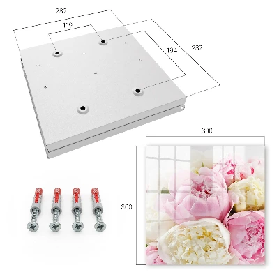Nøgleskab til hjemmet med motiv af pastelblomster