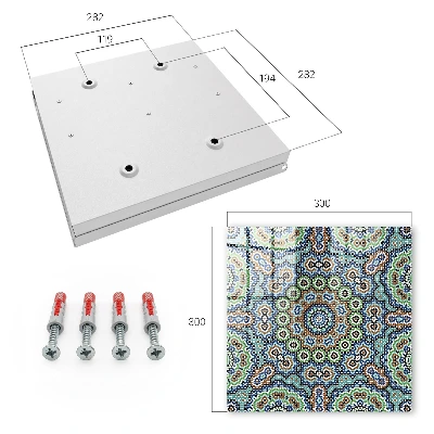 Nøgleskab til hjemmet med farverig mosaik