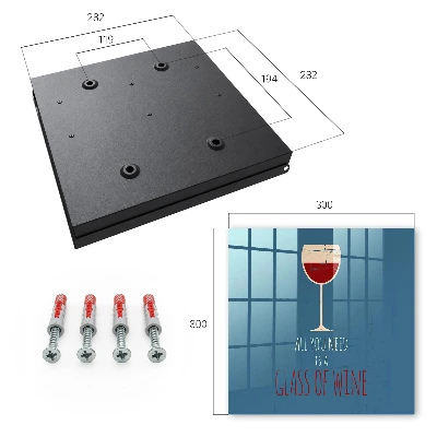 Nøgleskab til hjemmet Et glas vin