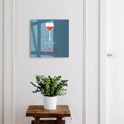 Nøgleskab til hjemmet Et glas vin