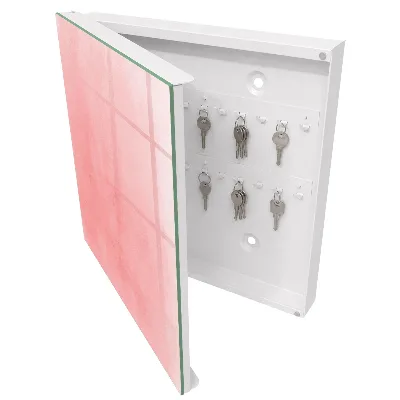 Nøgleskab til hjemmet Lyserød baggrund
