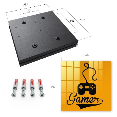 Nøgleskab med motivet Blok og ordet GAMER