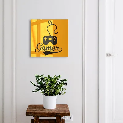 Nøgleskab med motivet Blok og ordet GAMER