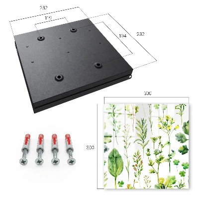 Nøgleskab til hjemmet Planteakvarel