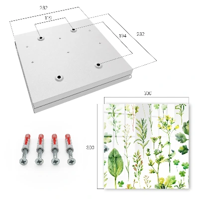 Nøgleskab til hjemmet Planteakvarel