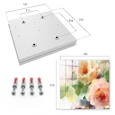 Nøgleskab Blomstermotiv