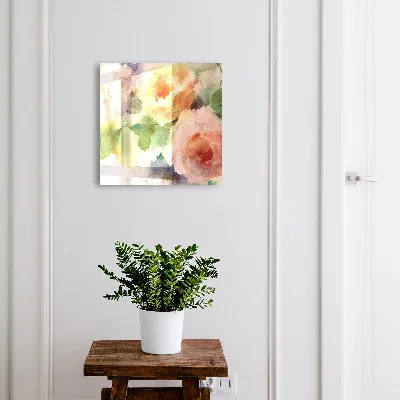 Nøgleskab Akvarelblomster