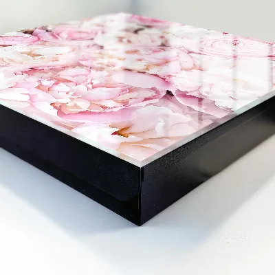 Nøgleskab med motiv af pastelblomster