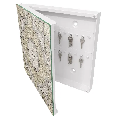 Nøgleskab med elegant mosaikdesign