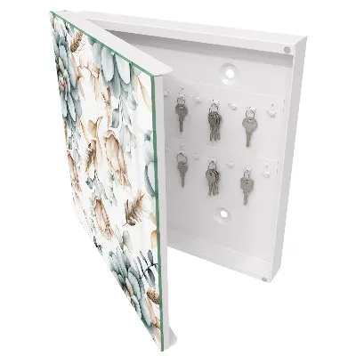 Nøgleskab Akvarelblomster