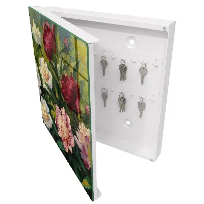 Nøgleskab til hjemmet Farverige blomster