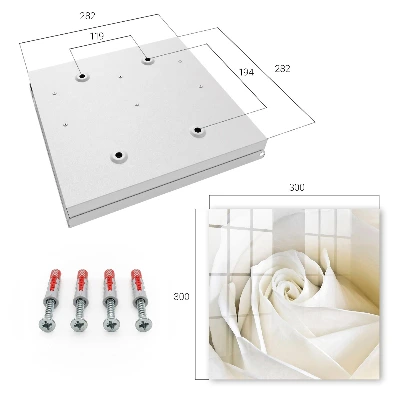 Nøgleskab til hjemmet i hvid rose design