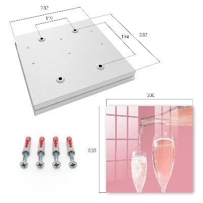 Champagneglas nøgleskab