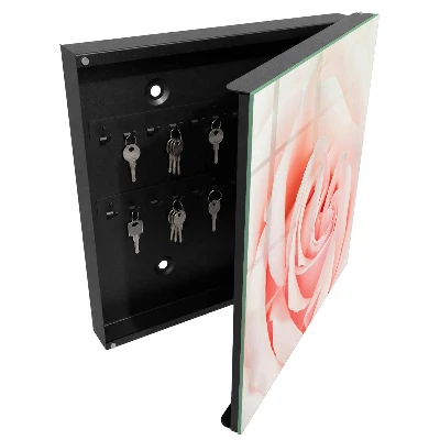 Nøgleskab med romantisk rosemotiv