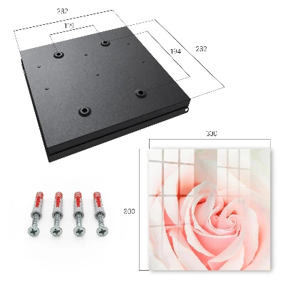 Nøgleskab med romantisk rosemotiv