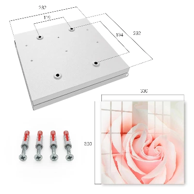 Nøgleskab med romantisk rosemotiv
