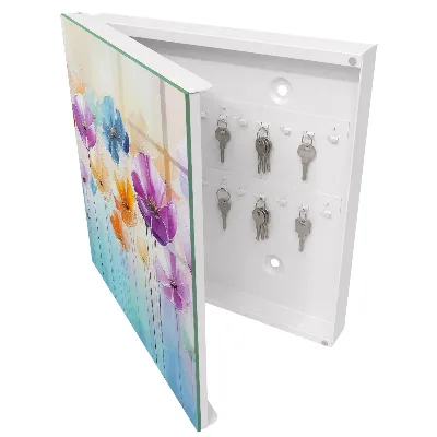 Nøgleskab til hjemmet Farverige blomster