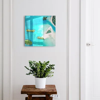 Nøgleboks i design med motiv af eksotiske strande
