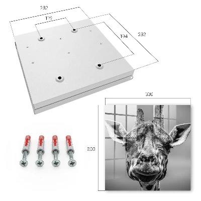 Nøgleskab Girafportræt