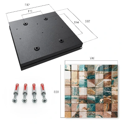 Nøgleskab med tonal mosaik