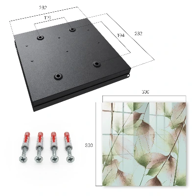 Nøgleskab til hjemmet med motiv af naturens blade