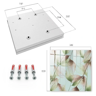 Nøgleskab til hjemmet med motiv af naturens blade