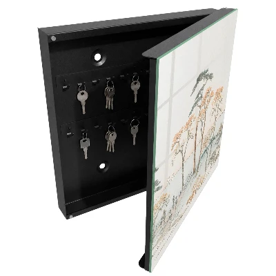 Nøgleskab med motiv af japansk landskab
