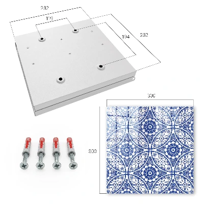 Nøgleskab Blå mosaik