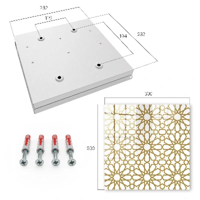 Nøgleskab med geometrisk mønster