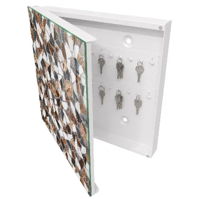 Nøgleskab med geometrisk mosaikmønster