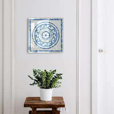 Nøgleboks med geometrisk mosaikdesign