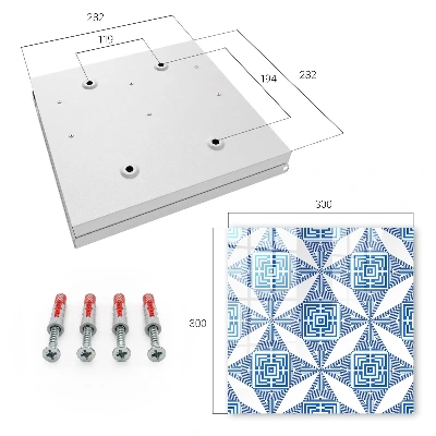Nøgleskab med geometrisk mønster