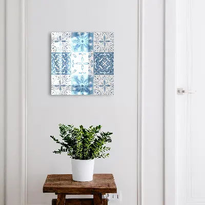 Nøgleskab med geometriske fliser