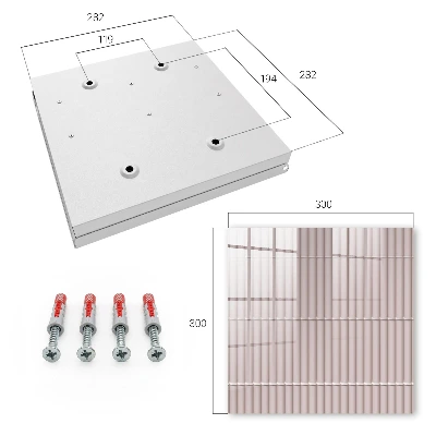 Nøgleskab med minimalistisk tekstur