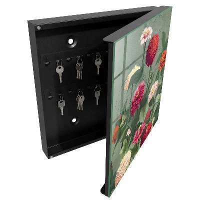 Nøgleskab til hjemmet med motiv af blomstrende have
