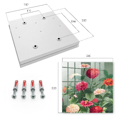 Nøgleskab til hjemmet med motiv af blomstrende have