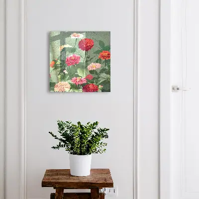 Nøgleskab til hjemmet med motiv af blomstrende have