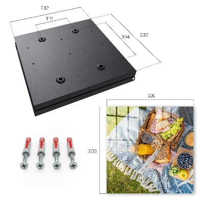 Nøgleskab med motiv af en idyllisk picnic