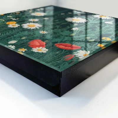 Nøgleskab med motiv af blomstereng