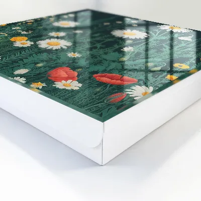 Nøgleskab med motiv af blomstereng