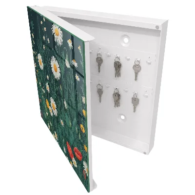 Nøgleskab med motiv af blomstereng
