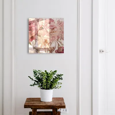 Nøgleskab til hjemmet med motiv af romantiske blomster