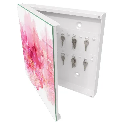 Nøgleskab til hjemmet med motiv af blomsterlandskab