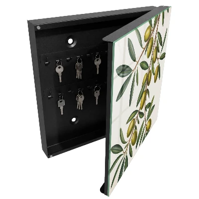 Nøgleskab til hjemmet med motiv af oliven på en gren