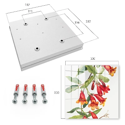 Nøgleboks med røde blomster