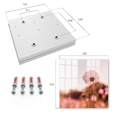 Nøgleskab med blomstermotiv