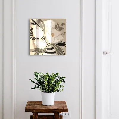Nøgleskab med blomsterminimalistisk motiv