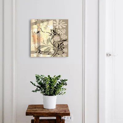 Nøgleskab til hjemmet Blomstermotiv