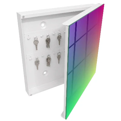 Nøgleskab til hjemmet med farverig gradient