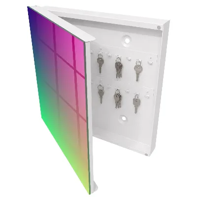 Nøgleskab til hjemmet med farverig gradient